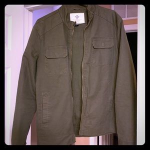 Army green colored coat